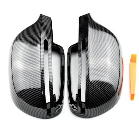 Carbon fiber mirror caps for Audi A4 B8 - 2008 to 2016
